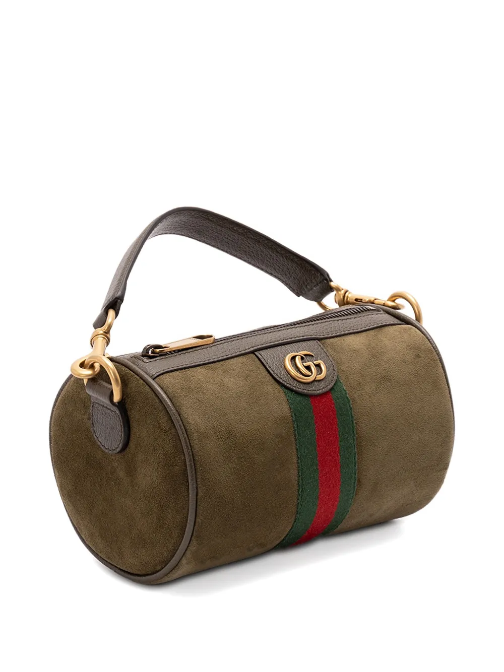 Gucci Gestreepte messengertas met logopatch Groen