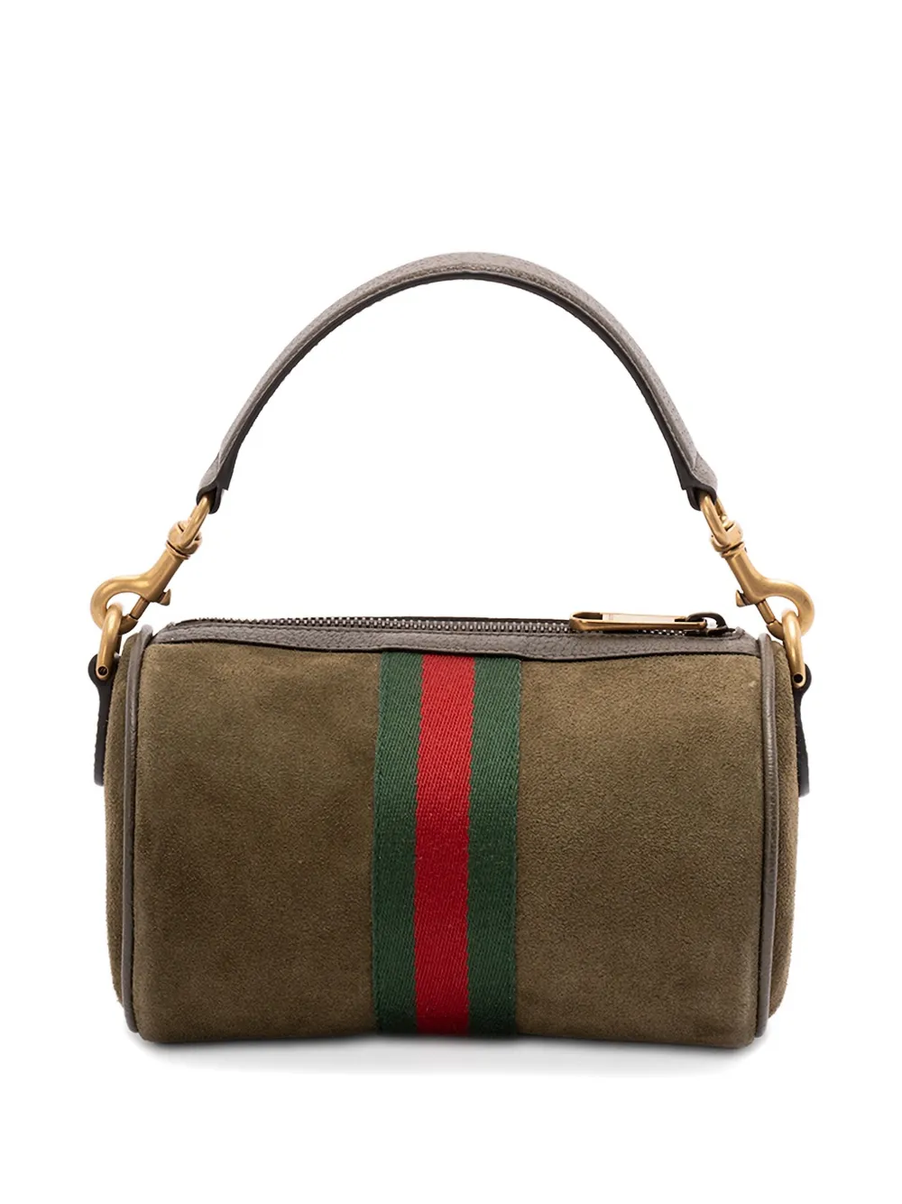 Gucci Gestreepte messengertas met logopatch Groen