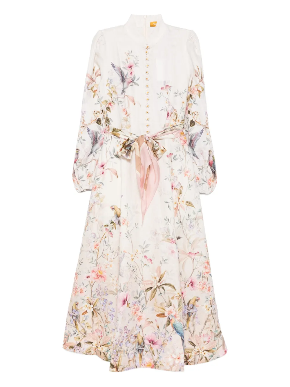 ZIMMERMANN Rebellion button floral-print midi dress | Neutrals | Image 1