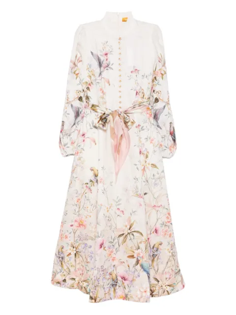 ZIMMERMANN Rebellion button floral-print midi dress