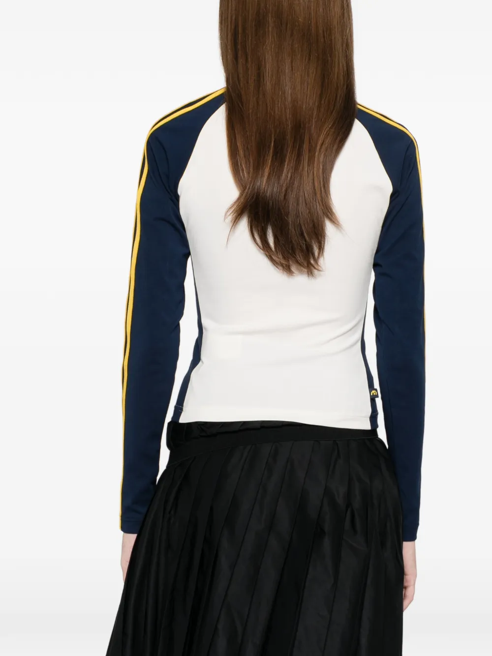 X Miaou Striped Long-Sleeve Top