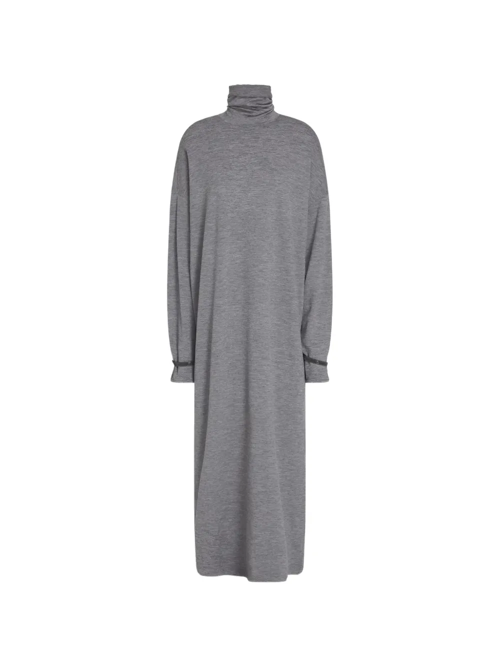 Brunello Cucinelli roll-neck Monili-trim maxi dress Grijs