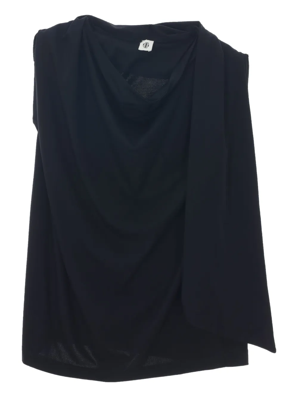 The Garment Top con dettaglio foulard - Nero