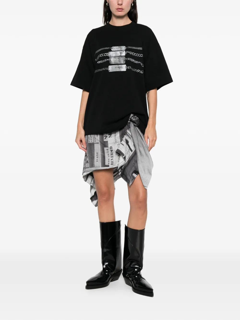 Alexander Wang Crew-neck T-shirt In Black