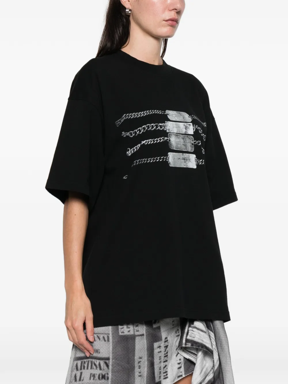 Alexander Wang Crew-neck T-shirt In Black