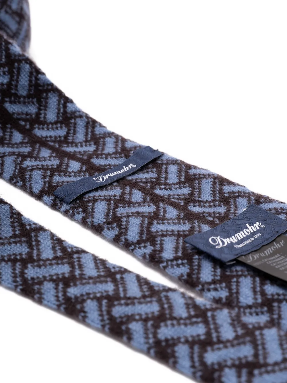 Drumohr geometric-pattern cashmere tie | Image 2