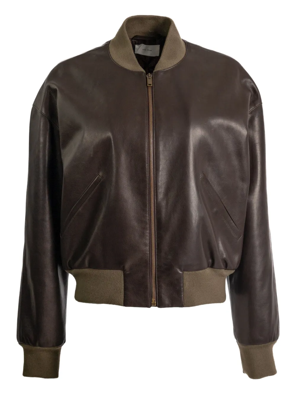 The Row ribbed collar bomber jacket | Brown | Image 1