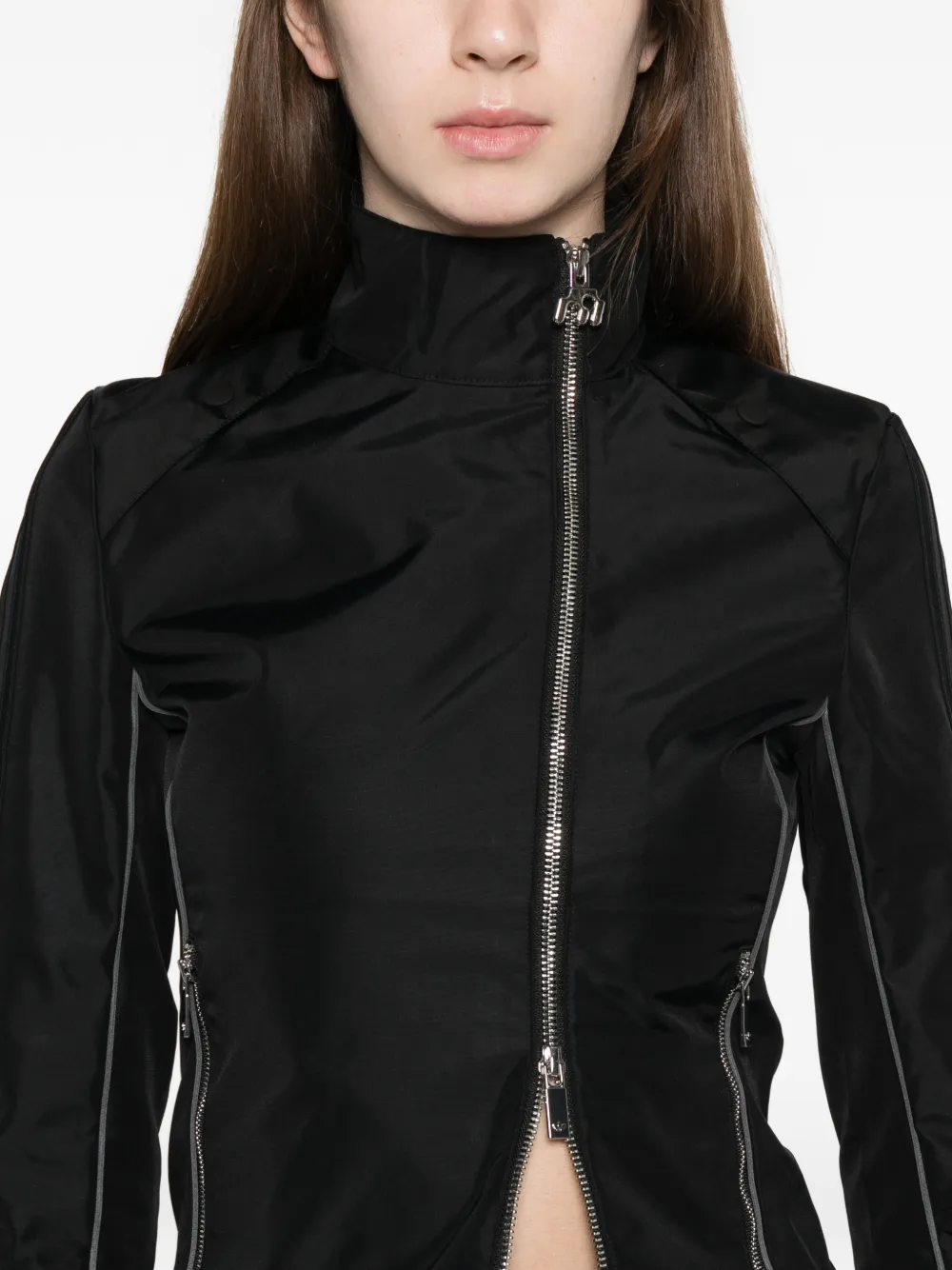 adidas Miaou zip detail jacket Zwart