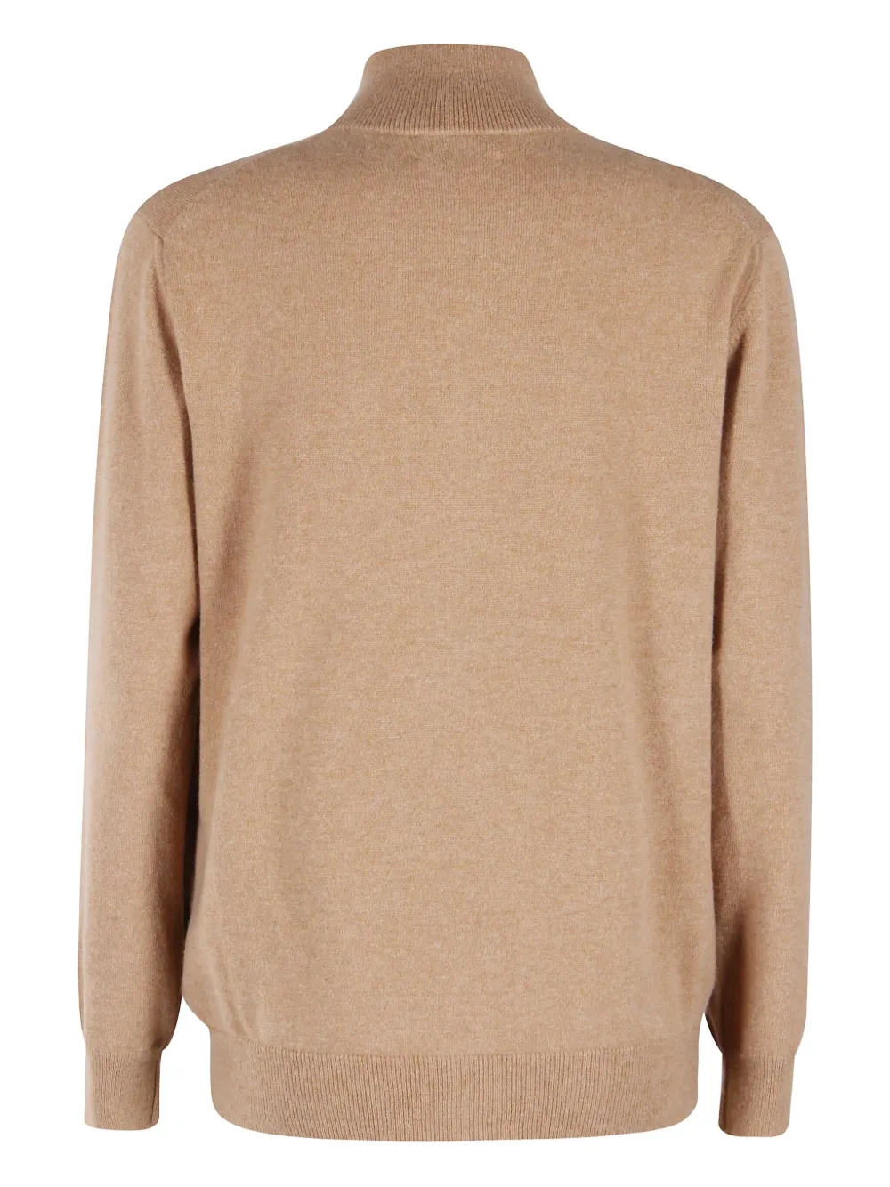 Malo Zip High-neck Cardigan In Neutral