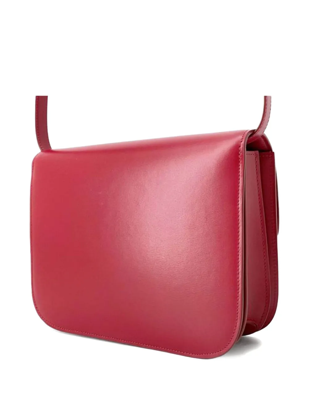CELINE Pre-owned 2010-2025 Medium Calfskin Classic Box Crossbody Bag In Red