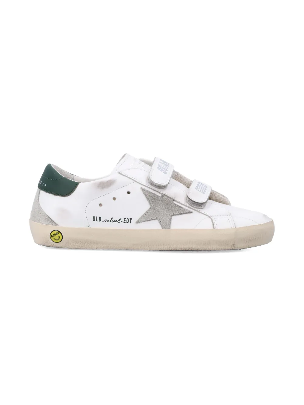 Golden Goose Kids Star leren sneakers met klittenband Wit