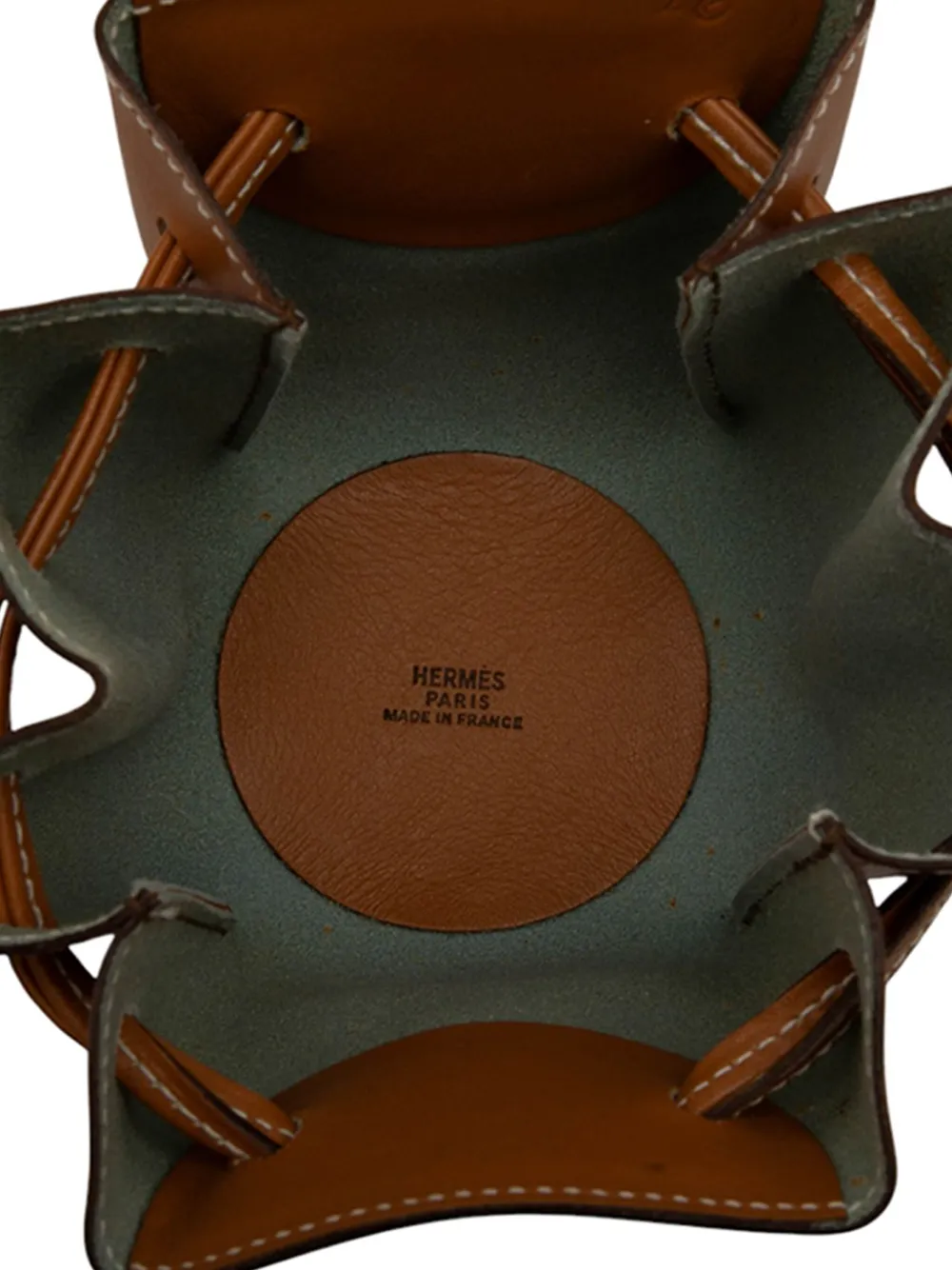 Pre-owned Hermes 1982 Gulliver Vespa Pouch In Brown