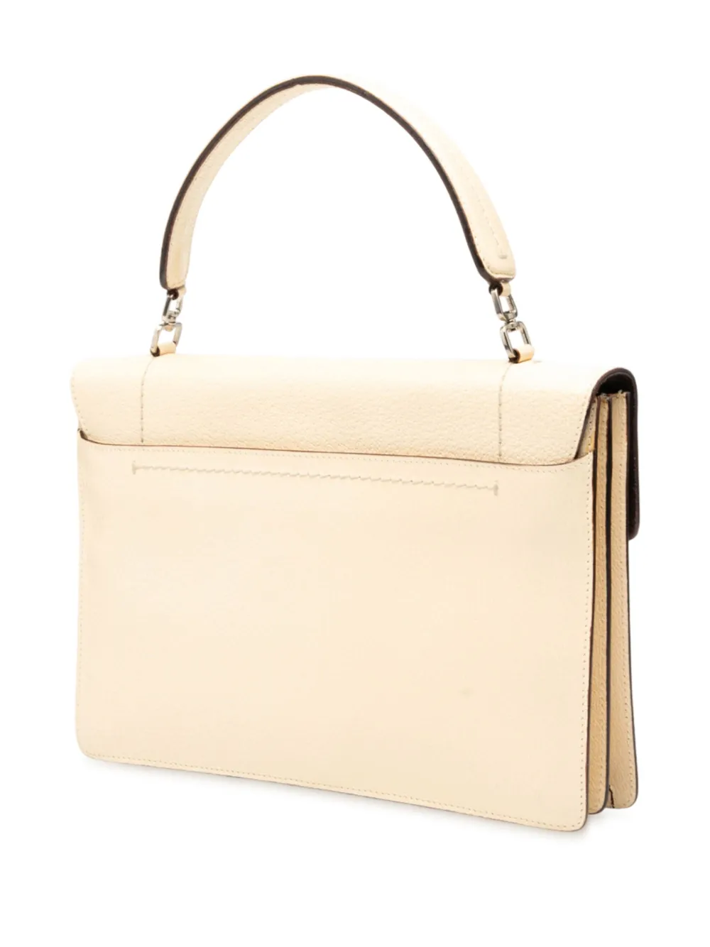 Pre-owned Prada 2010-2025 Cinghiale Flap Top Handle Bag Handbag In Brown