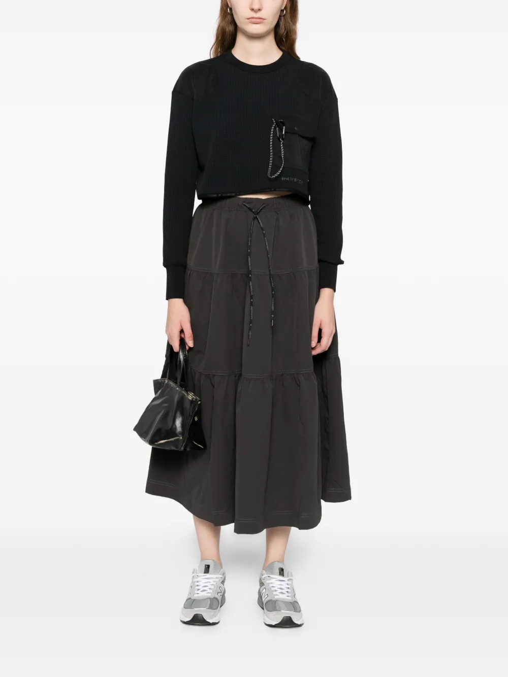 And Wander Gekreukte rok - Grijs