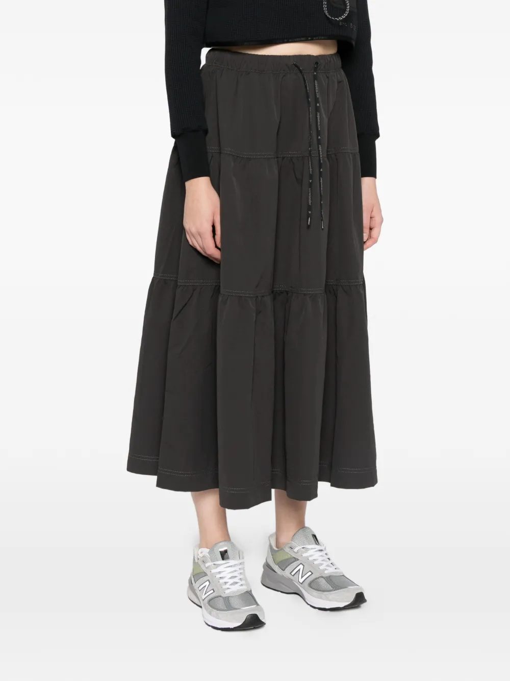  And Wander Crinkled Skirt - Grey 