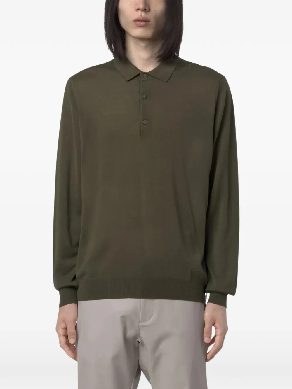 K-way Buttoned Polo Shirt In Green