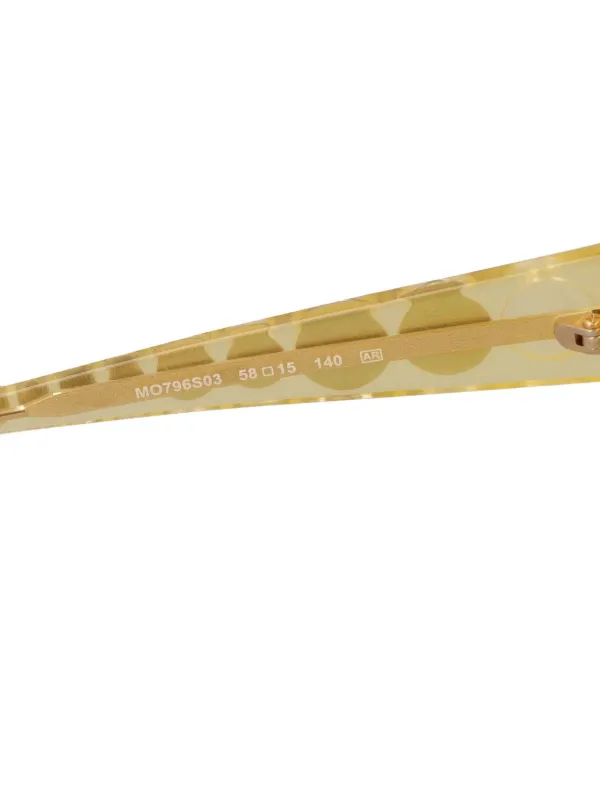 Moschino Crystal-Studded Yellow Sunglasses Moschino Pre-Owned crystal-embellished Sunglasses | Yellow  main image 4