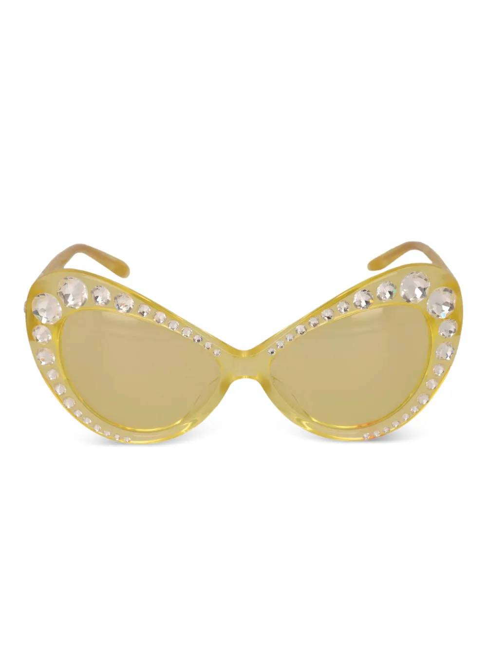 Moschino Pre-Owned crystal-embellished sunglasses - Giallo