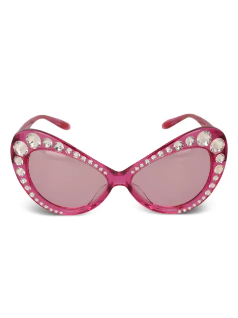 Moschino Pre-Owned crystal-embellished cat-eye sunglasses