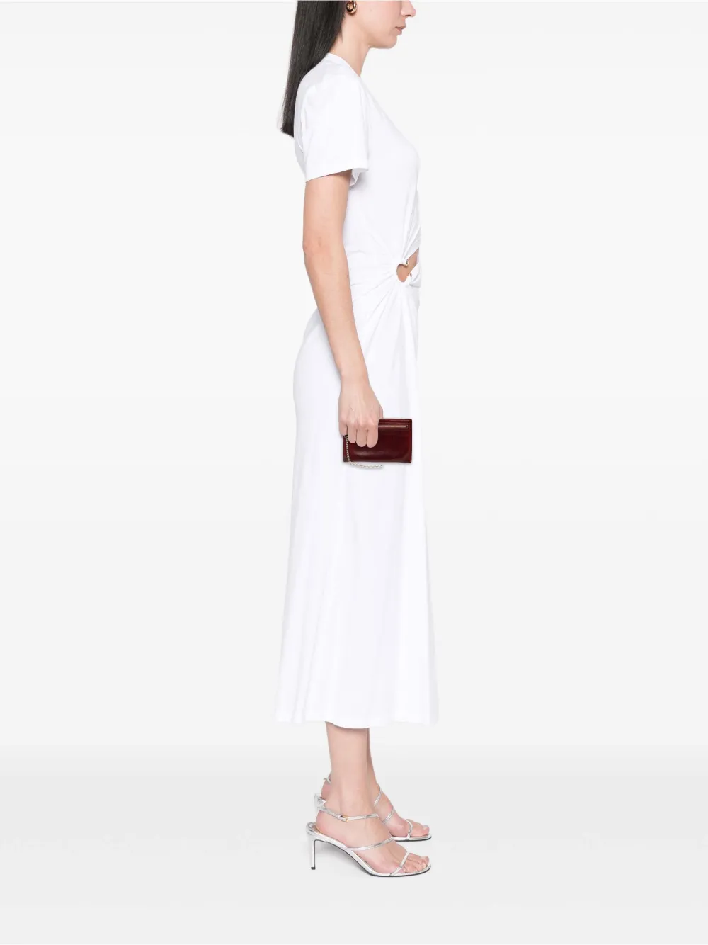 HERMES Pre-owned 2008 Leather Zip Purse Coin Pouch In Red