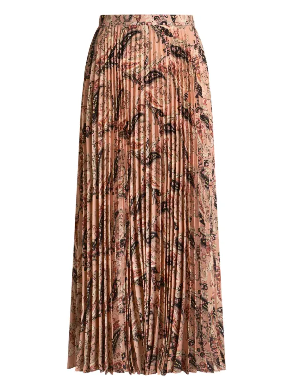 ETRO ペイズリー マキシスカート | ピンク | FARFETCH JP