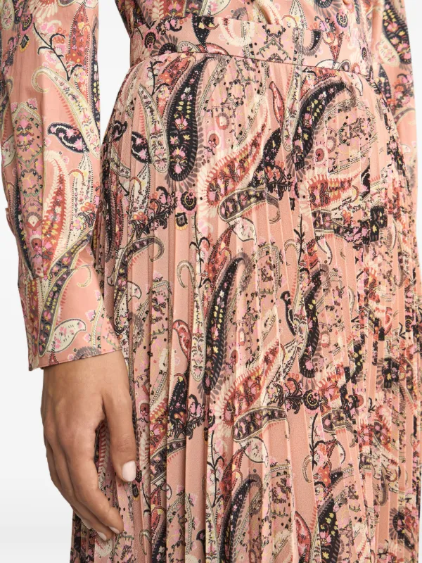 ETRO ペイズリー マキシスカート | ピンク | FARFETCH JP