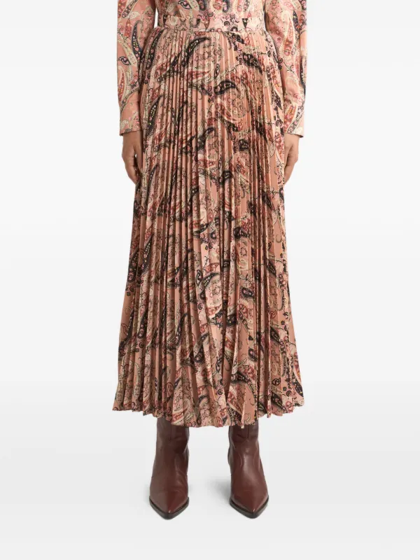 ETRO ペイズリー マキシスカート | ピンク | FARFETCH JP
