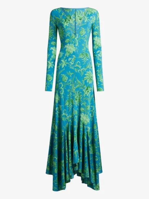 ETRO vestido largo stretch con motivo floral