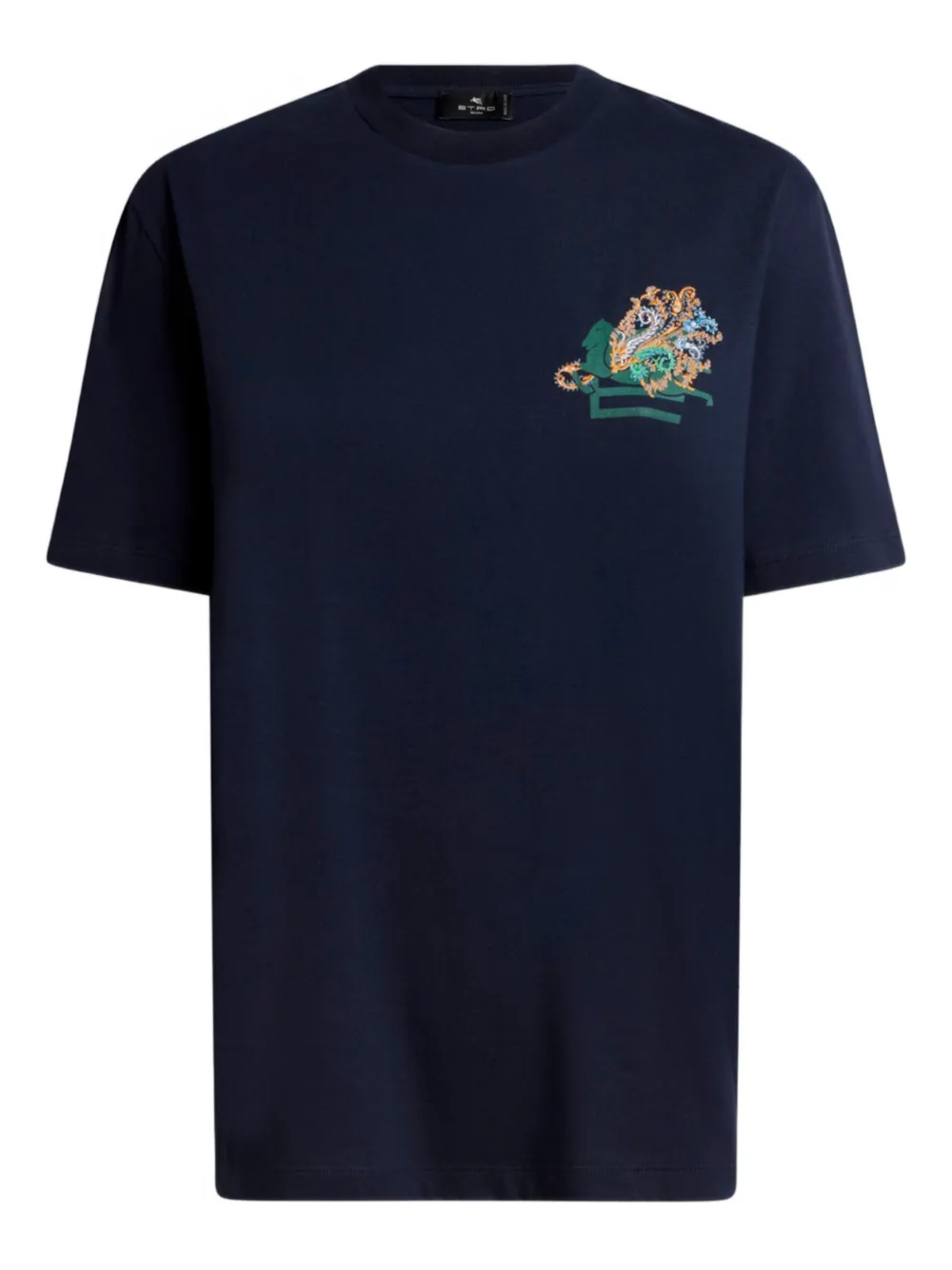 ETRO logo-embroidery T-shirt - Blu
