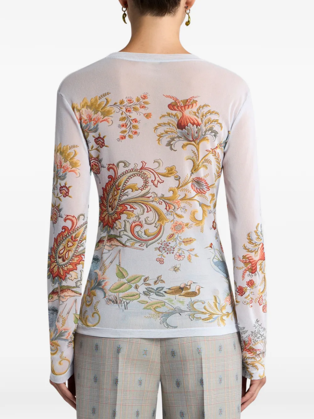 ETRO Top met bloemenprint Wit