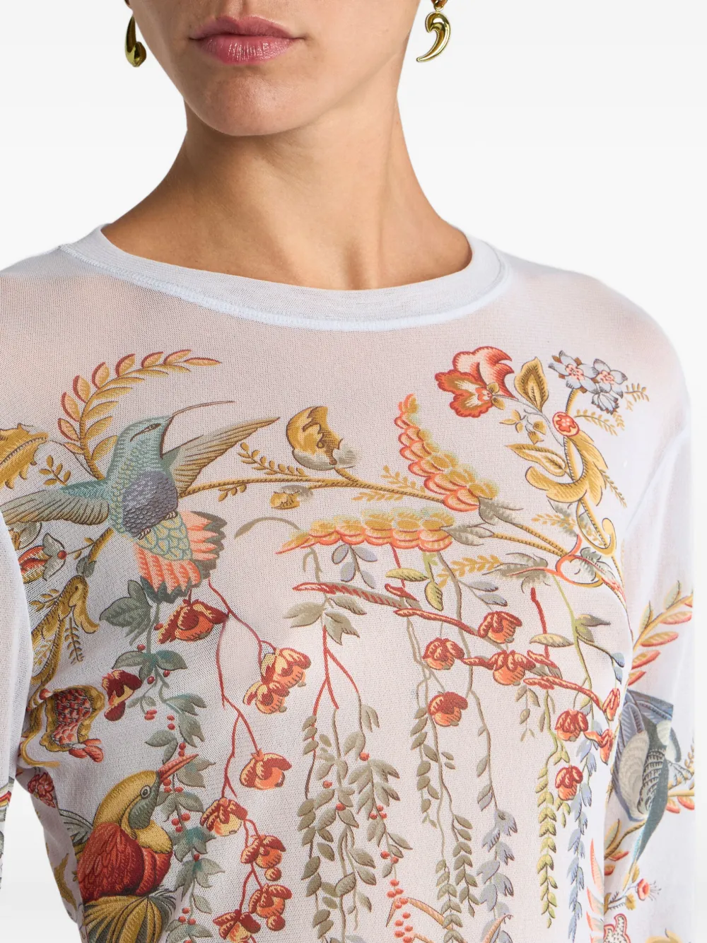 ETRO Top met bloemenprint Wit