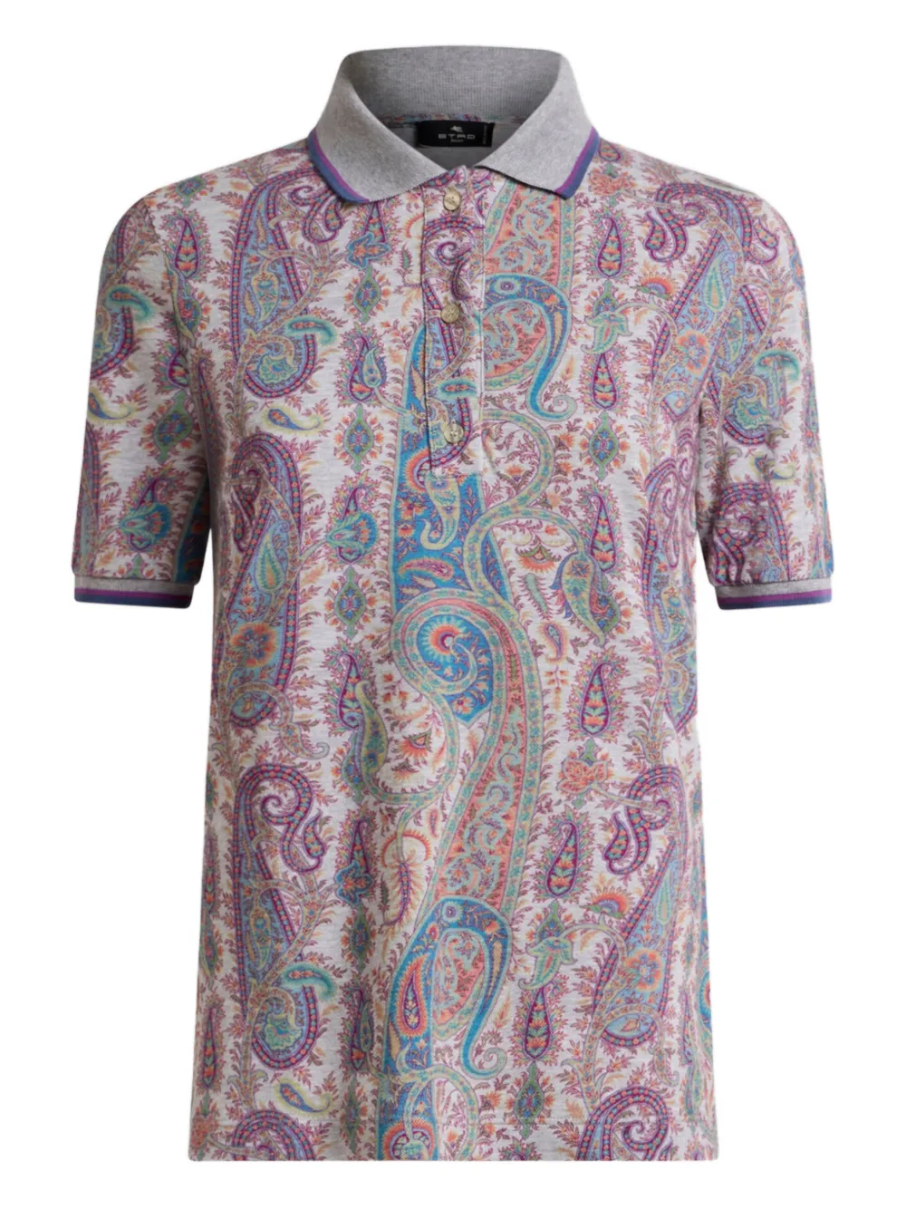 ETRO Polo con stampa paisley - Grigio