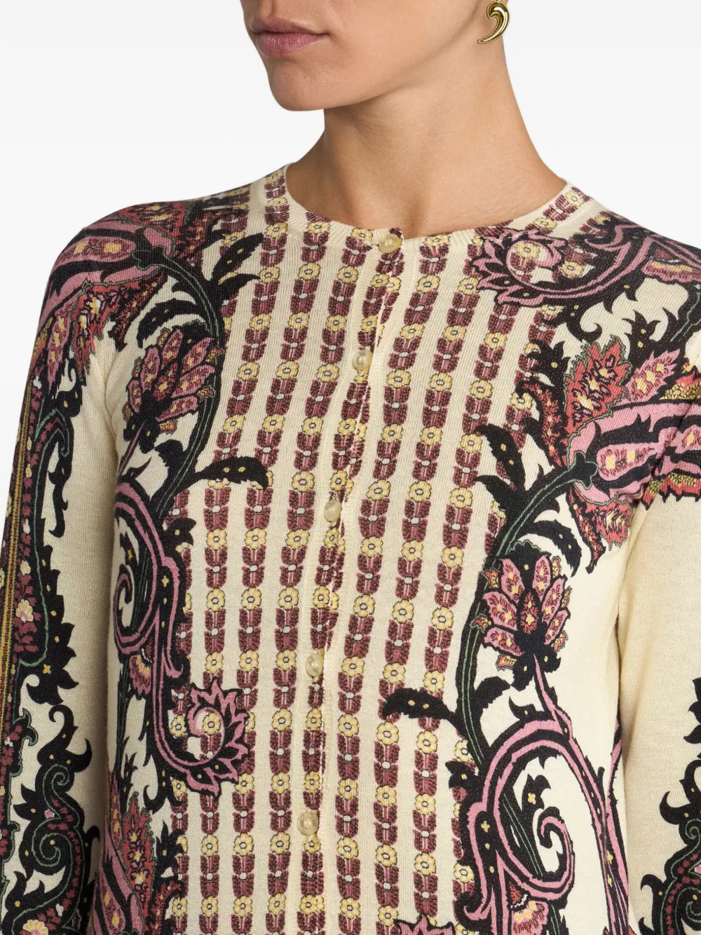 Etro Paisley-pattern Cardigan In Multi