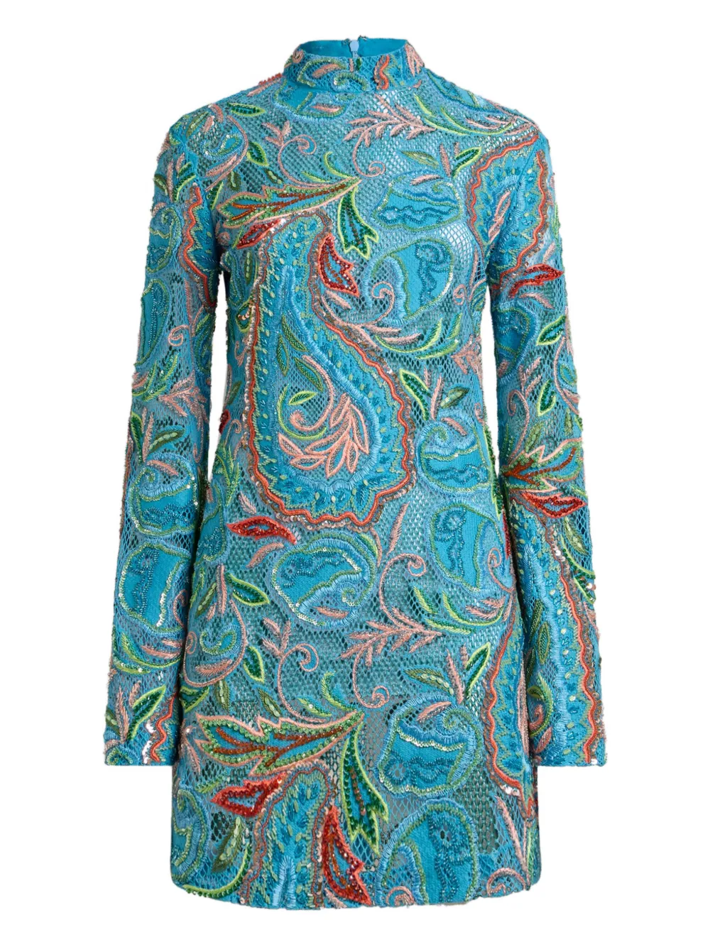 ETRO Abito con ricamo paisley - Blu