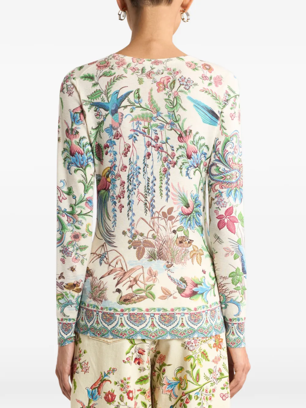  Etro Flora Fauna Motif Top - Neutrals 