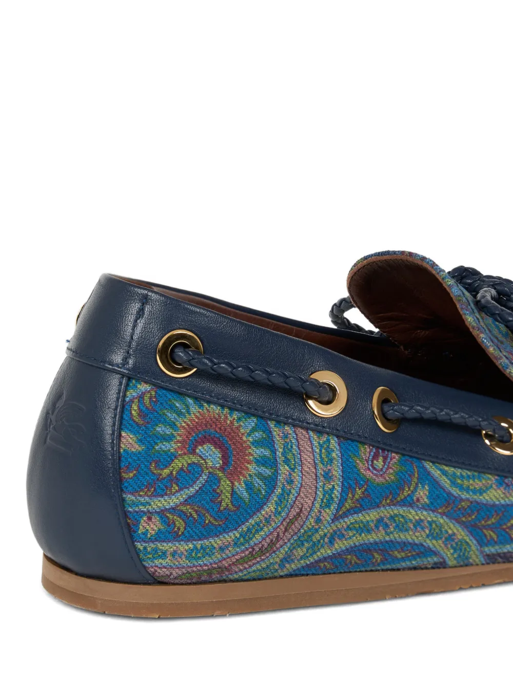 ETRO Loafers met paisley-print Blauw