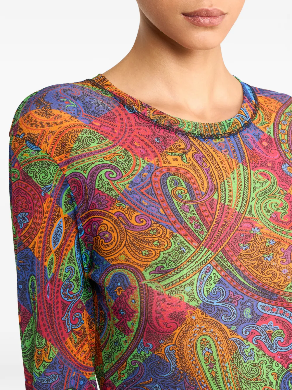 Etro Geometric Paisley-pattern Top In Red