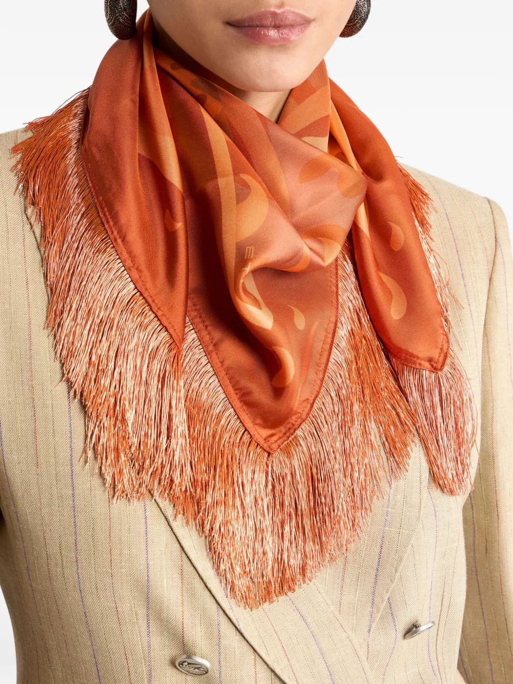 ETRO Zijden sjaal Oranje