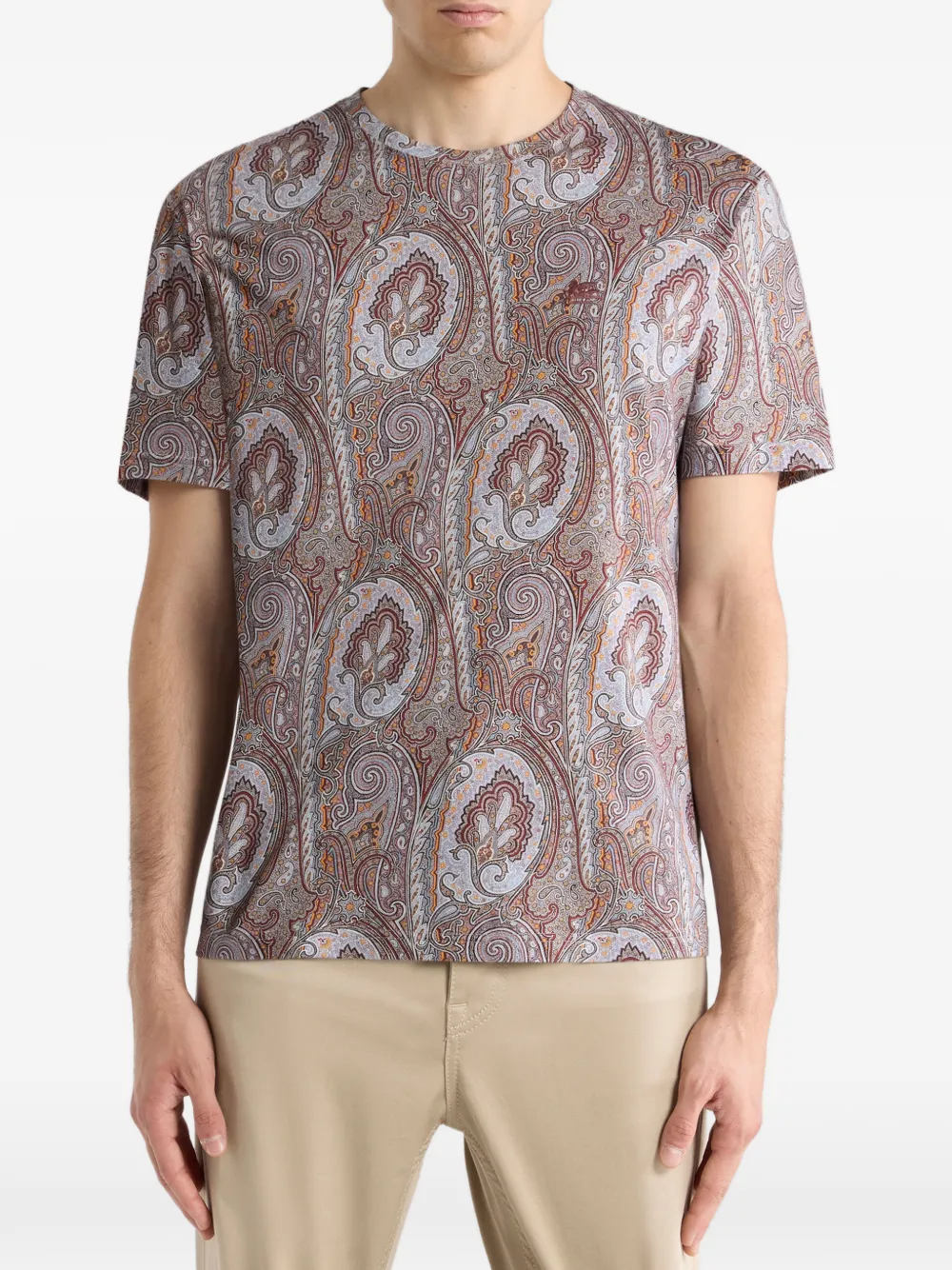 ETRO floral paisley cotton t-shirt Bruin