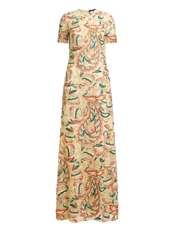 etro embroidered dress Y2K Embroidered Karen Millen Midi Dress (Size XXS) – VintageFolk main image 1