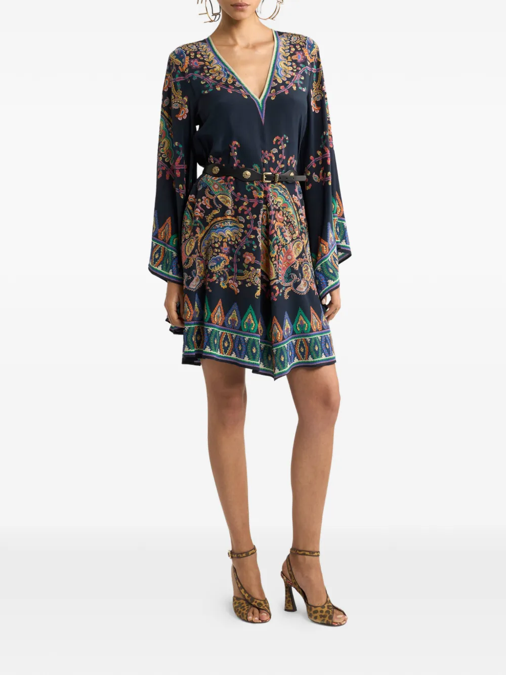 ETRO Jurk met paisley-print - Blauw