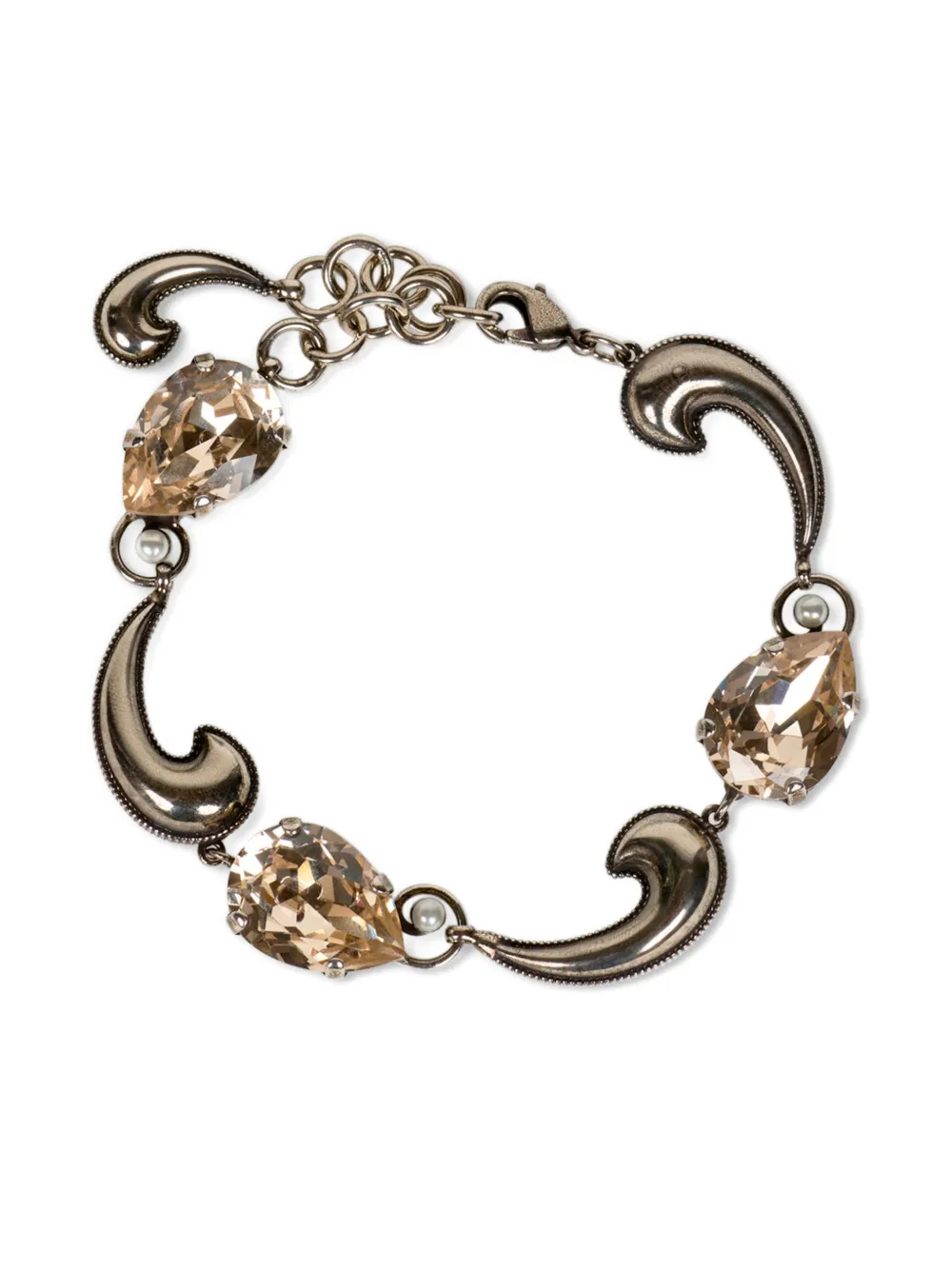 Etro Crystal-embellished Bracelet In Metallic