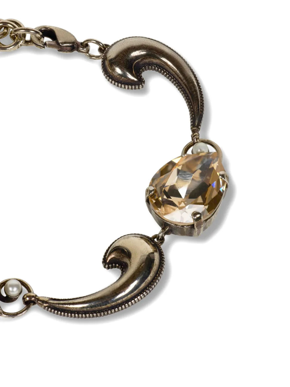 Etro Crystal-embellished Bracelet In Metallic
