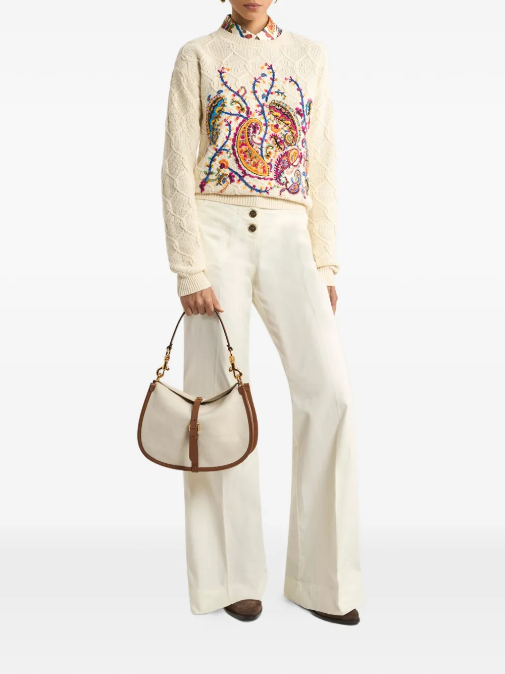 ETRO paisley-print silk shirt - Wit