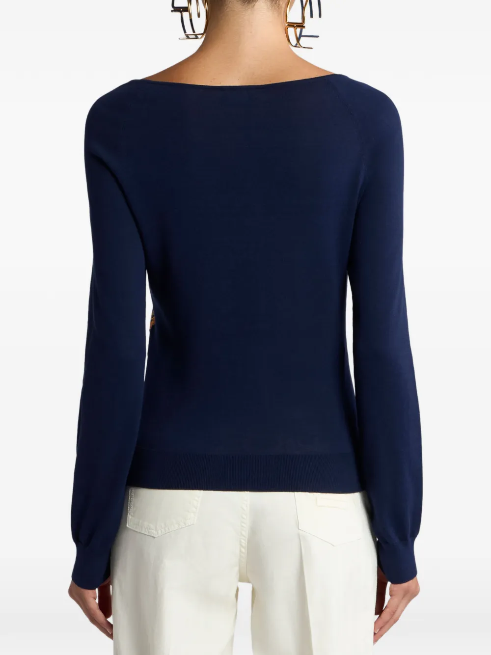 Etro Jacquard Inlay Top In Multi