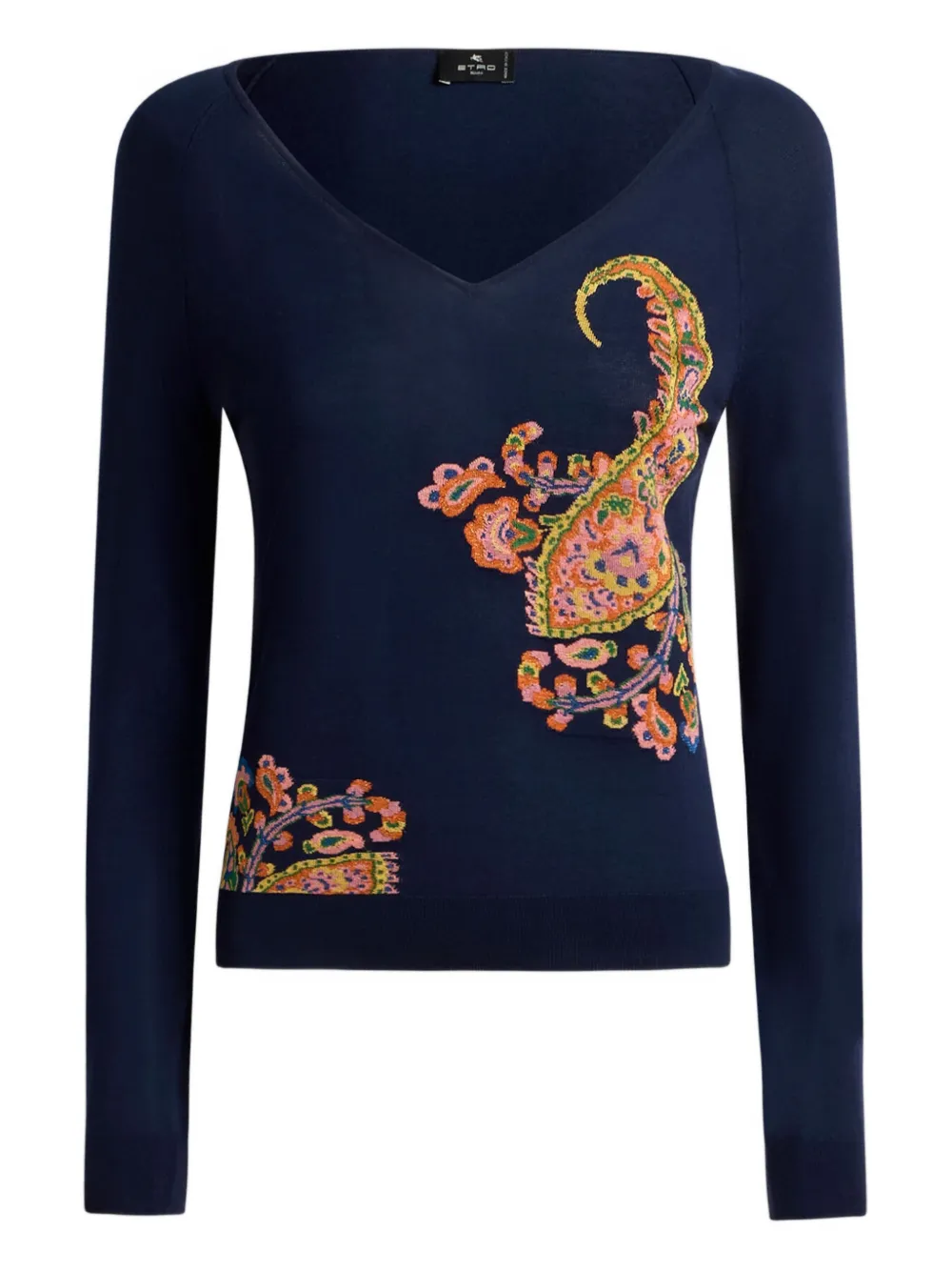 Etro Jacquard Inlay Top In Multi