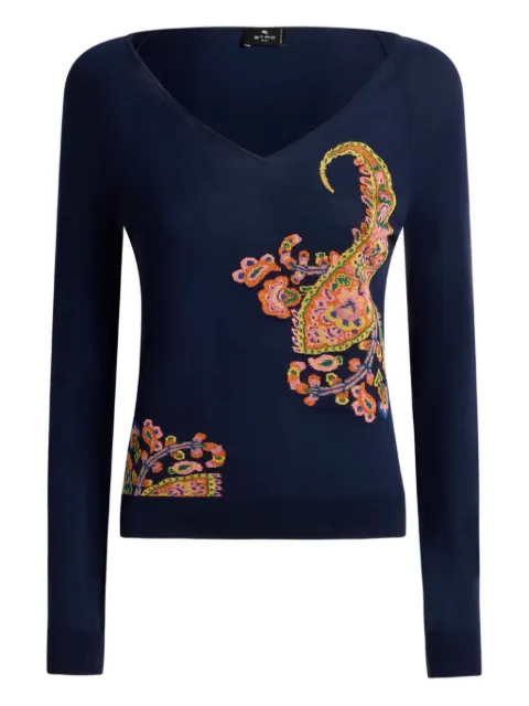 ETRO jacquard inlay top 