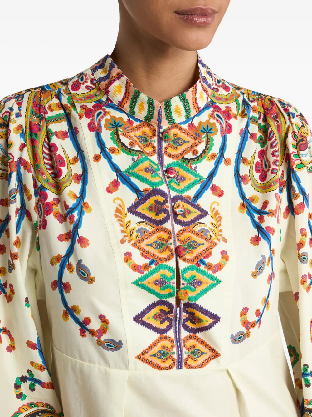ETRO Mini-jurk met paisley-print Wit