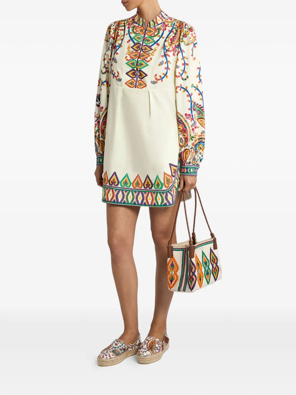 ETRO Mini-jurk met paisley-print Wit