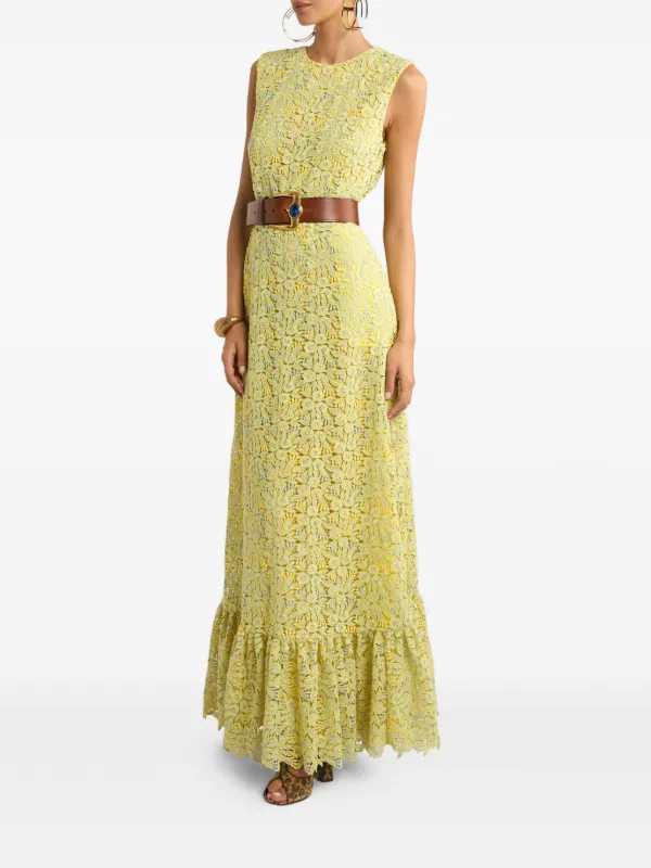midsummer lace dress The Midsummer Mosaics Lace Up Front Long Dress